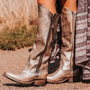 Freebird Pewter Heeled Western Boots ✨
